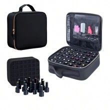 UOZL 42 Bottles Large Capacity Nail Polish Storage Box - PU Leather Portable Makeup Bag Holds 42 Bottles (0.51 Fl Oz/15ml) Of Nail Polish With Removable Dividers - Available In Multiple Colors, Travel Essential School Supplies Travel Essentials Make Up Bag Holiday Essentials Cosmetic Bag Makeup Bags Makeup Pouch Makeup Organizer Holiday Winter Women Gifts For Women Make Up Organizer Makeup Storage - Multicolor - View 1
