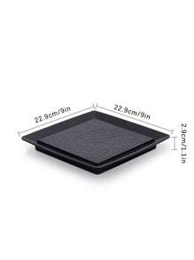 1 Đĩa ăn tối thanh lịch, hình dạng cổ điển, chất liệu Melamine, chắc chắn, họa tiết đá, viền sọc vàng sẫm, an toàn khi rửa bằng máy rửa chén, có thể tái sử dụng, đồ dùng trên bàn ăn sáng tạo, thích hợp cho ẩm thực Nhật Bản, khay đựng cá hồi, khay đựng sushi, khay đựng bít tết, đồ nguội, khay đa năng, thích hợp cho gia đình, nhà hàng, tụ họp, tiệc tùng, quà tặng Giáng sinh - nhiều màu - Xem 10