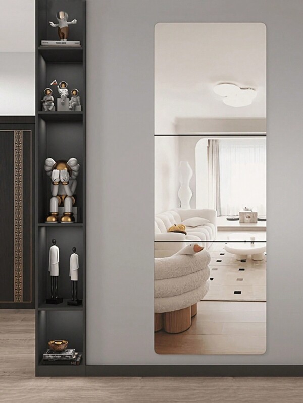 8 piezas de láminas de espejo acrílico HD autoadhesivas, azulejos de espejo flexibles sin marco, pegatinas de espejo para decoración de paredes del hogar, adecuadas para gimnasio, sala de estar, dormitorio, oficina, baño, decoración de otoño, organizador de maquillaje, accesorios de baño, de vuelta a la escuela