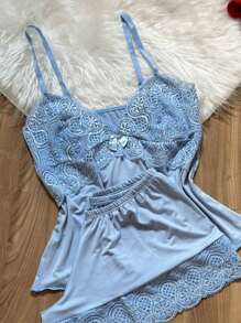 Women Pajama Sets - Baby Blue - View 2