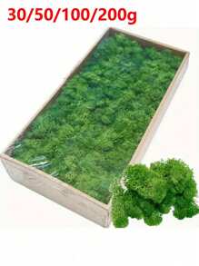 50/100/200g 人造苔藓藤蔓，可扩展且用途广泛，适用于花园装饰、景观美化和室内/室外使用，DIY 仿真苔藓草微景观布局，绿色植物草坪盆栽窗饰景观设计人造苔藓，情人节，生日毕业礼物，花园装饰，户外植物，园艺，假花 - 彩色 - 查看 4