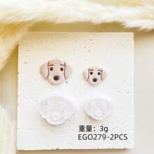 Dog Puppy Cute Animal Combination Mold Polymer Clay Cutter Stereo Dog Diy Earrings Pendant Jewelry Pottery Tools