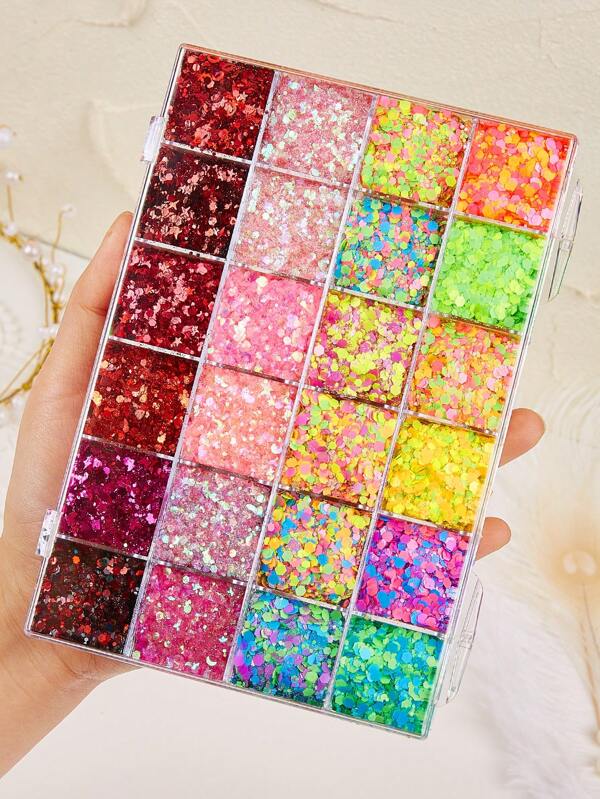 12 Colors Holographic Body Glitter Gel, Shimmery Festival Makeup Palette,Long-Lasting Sparkly Eyeshadow, Face Highlighter Glitters For Hair, Face, Collarbones, Arms,Waterproof Mermaid Glitters For Party, Celebration