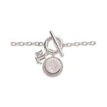 Ralph Lauren Sterling Silver Cubic Zinia Charm Collar Necklace, 16"-19" - 銀色 - 查看 3