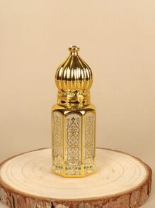 1/3Pcs Premium Golden Glass Essential Oil Roller Bottles,6ml Travel-Ready Bottles With Glass Ball And Crown Caps,Perfect For Perfume, Lip Gloss, & On-The-Go Beauty