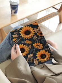 Ayotu Sunflower Case Compatible With Samsung Galaxy Tab/IPad,IPad 9th/8th/7th Generation 10.2 Inch ,New IPad 10th Generation Cover,With Auto Wake/Sleep,Four Corners Anti-Fall - Multicolor - View 1