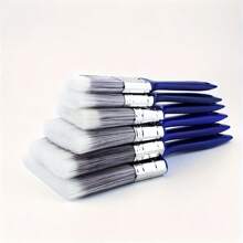 Set de 6 piezas Pinceles multiusos para pintar paredes, cerdas suaves de PET, duraderos, con mango de ABS, herramientas para pintura al óleo y decoración del hogar