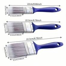 Set de 6 piezas Pinceles multiusos para pintar paredes, cerdas suaves de PET, duraderos, con mango de ABS, herramientas para pintura al óleo y decoración del hogar