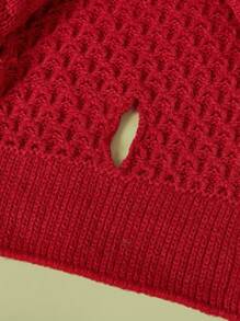 1pc Crianças Outono/Inverno Cachecol de Malha, Cachecol Padrão Girassol Com Abertura, Confortável, Durável, Quente, Adequado para Presentes de Natal