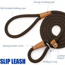 1pc Durable Braided Rope Leash,Slip Lead Dog Leash For Small Medium And Large Dogs Walking And Training Outdoor