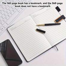 1 件 A5 笔记本，带简易扣，160/320 页，加厚，适用于学生和商务、办公室、会议、学校用品、返校 - 多色 - 查看 10