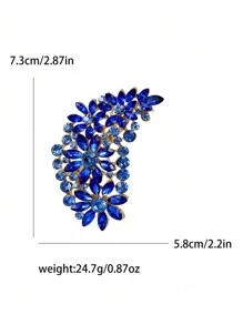 大码女士水晶花朵胸针，适合搭配派对礼服，情人节礼物 - 大水晶胸針 - 查看 17