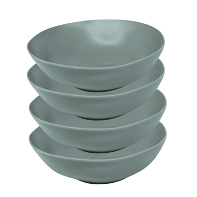 Kit 4 Bowls de Bambu e PP Sortido 12cm Compacto e Funcional para Bolos, Saladas e misturas - Casa e Restaurantes