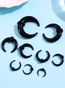 Bộ 9 khuyên xỏ khuyên tai hình chữ U bằng Acrylic nhiều màu sắc lấp lánh phong cách Punk Rock Hip-Hop, kiểu sừng bò, dụng cụ xỏ khuyên, phụ kiện xỏ khuyên trang sức cơ thể Unisex, thích hợp cho lễ hội và tiệc tùng - Nhiều màu - Xem 17