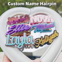 1 Peça Presilha de Cabelo com Letra de Nome Personalizado em Acrílico, Acessório Decorativo Personalizado, Presente para Meninas, Uso Fofo Durante Todo o Ano