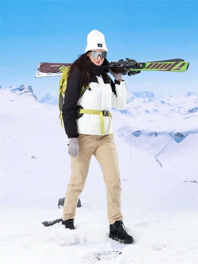 CAMEL CROWN Damen Ski Jacke Winter Schnee Mantel warmer Fleece Berg wasserdichte Jacke für Schneesport