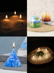 250g/500g/1000g Perlas de cera recargables, adecuadas para hacer velas, núcleos de velas, cera de flor de hielo, velas de perlas DIY, reutilizables. - Blanco - Ver 8