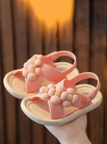 2025 新款女童串珠凉鞋，防滑底休闲公主凉鞋，适合幼儿/小女孩/大女孩，适合春夏季 - 粉色 - 查看 6