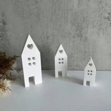 1 Set mit 3 Stücke Hausformen und 1 Stück Formschale Kombination (als Set verkauft) - Weiss - Übersicht 5