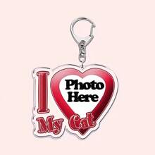 Personalized Keychain With Text "I Love My Boyfriend/Girlfriend/Wife/Hubby/Hot Mama/Dad/King/Queen/Idol/Baby/Family" As Gift - Multicolor - View 37