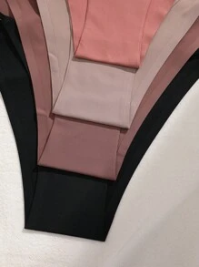 8 件/包 女士薄款吊带无缝性感低腰三角裤 - 彩色 - 查看 10