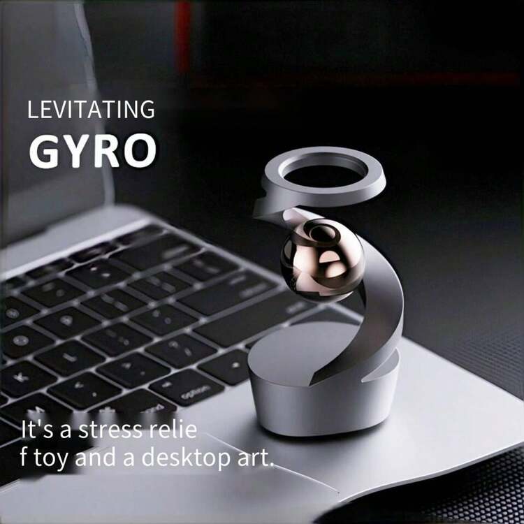 时尚桌面磁悬浮陀螺装饰，旋转创意坐立不安玩具，缓解压力的礼物 - 彩色 - 查看 4