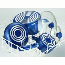 T-Fal Excite ProGlide Nonstick Thermo-Spot Heat Indicator Dishwasher Oven Safe Cookware Set, 14-Piece, Blue - Blue - View 4
