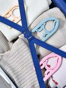 4pcs Foldable Clothes Hanger, Portable Traveling Outdoor Business Trip Home Student Dormitory Drying Rack