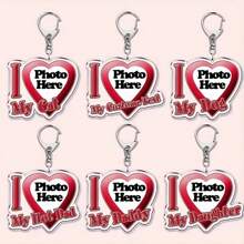 Personalized Keychain With Text "I Love My Boyfriend/Girlfriend/Wife/Hubby/Hot Mama/Dad/King/Queen/Idol/Baby/Family" As Gift - Multicolor - View 8