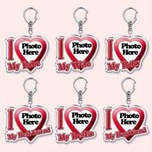 Personalized Keychain With Text "I Love My Boyfriend/Girlfriend/Wife/Hubby/Hot Mama/Dad/King/Queen/Idol/Baby/Family" As Gift - Multicolor - View 6