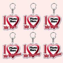 Personalized Keychain With Text "I Love My Boyfriend/Girlfriend/Wife/Hubby/Hot Mama/Dad/King/Queen/Idol/Baby/Family" As Gift - Multicolor - View 9