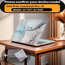 有 4 种大理石图案可供选择，并配有键盘保护膜。它与 MacBook Air Pro 保护套、13/14/15/16 英寸电脑保护套兼容，并配有键盘保护膜，A1370、A1534、A1502、A1707、A2337、A1932、A2179、A2338、A1706、A1708、A2681 塑料硬壳笔记本电脑保护套，黑色、蓝色大理石图案 A2485 A2442、A1466 A1369