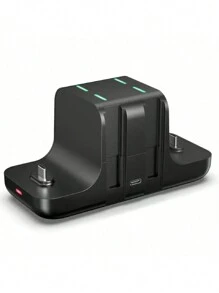 Charging Dock Compatible With Switch, 6 In 1 Charging Dock Compatible With Switch Controller With LED Indicator, 4 And 2 Type-C Charging Cable Support Switch Pro Controller NS Joycon. - Black - View 11