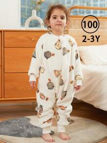 MICHLEY 1件装法兰绒婴儿睡袋，长袖拉链可穿戴睡袋，适合秋冬季男女宝宝，可爱休闲，适合休闲度假的宝宝用品