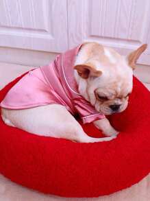1pc Pink Pet Pajama Suitable For Cats & Dogs, Suitable For Daily Wear - Pink - View 4