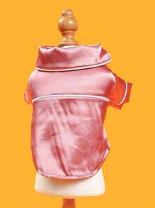 1pc Pink Pet Pajama Suitable For Cats & Dogs, Suitable For Daily Wear - Pink - View 9