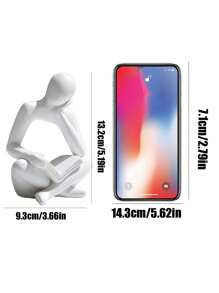 1 bức tượng người trừu tượng đọc sách bằng nhựa, thích hợp để trang trí văn phòng, trang trí tốt nghiệp, trang trí phòng ngủ, quà tặng sinh nhật, trang trí phòng, quà tặng giáo viên, quà tặng ngày của mẹ - màu đen - Xem 6