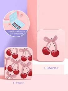 1 Pc Cherry, Pink Bow Pattern Protective Case/Game Card Box/Card Slot Base/Dust Cover Compatible With Switch2(2025)/Switch OLED/NS/Lite Console, Compatible With Detachable Left And Right Joycon Grip, Compatible With Switch Player As Best Gift - Multicolor - View 12