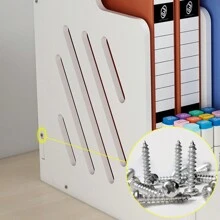 2 In 1 Office Desk Filing Storage & Pen Holder Organiser Table Wooden Tidy Case