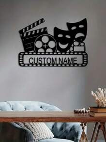 1 Custom Movie Night Metal Wall Art Logo Personalized Vintage Movie Iron Decoration Custom Home Theater Metal Signage The Perfect Gift For Movie Lovers Vintage Movie Popcorn Design Wall Hanging The Perfect Home Improvement Housewarming Gift For Movie Actors, Valentine's Day, Valentine's Day Decor Gifts Birthday Graduation