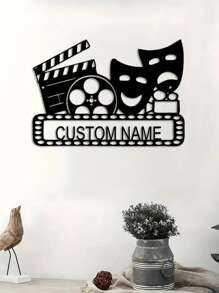 1 Custom Movie Night Metal Wall Art Logo Personalized Vintage Movie Iron Decoration Custom Home Theater Metal Signage The Perfect Gift For Movie Lovers Vintage Movie Popcorn Design Wall Hanging The Perfect Home Improvement Housewarming Gift For Movie Actors, Valentine's Day, Valentine's Day Decor Gifts Birthday Graduation