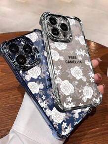 1 Stück neue Rose Malerei, elektroplattierter Vier-Ecken-Airbag stoßfester/verstärkter transparenter TPU Schutzhülle kompatibel mit iPhone/16 Pro Max/16 Pro/16/13 Pro Max/12 Pro Max 11, 15 Pro Max, 14 Pro Max/Galaxy, SAM/Honor/Note 13 Pro/S23 Ultra/S24 Ultra, internationale Version, nicht die Inlandsversion - Silber - Übersicht 4
