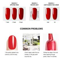 1 chiếc Gel sơn móng tay màu đen trắng đỏ ngâm gel sơn móng tay bán vĩnh viễn nghệ thuật làm móng tay tự làm bằng đèn UV thiết kế móng gel phù hợp cho mọi mùa sơn móng tay gel cho phụ nữ - màu hồng nude - Xem 10