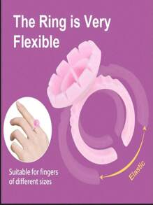 100 片睫毛提升垫，一次性使用睫毛延长胶杯，适用于睫毛延长、指甲油、纹身、眉毛纹身、眼线、专业美容院用品、可爱花卉睫毛提升夹 - 彩色 - 查看 3