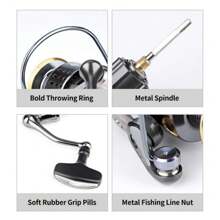 Spinning Fishing Reel 5000/6000 Series Ultralight Max Drag 15kg Surfcasting Spinning Reel Saltwater Jigging Reels - 銀色 - 查看 3