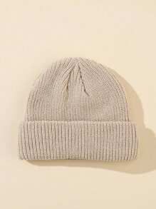 儿童幼儿时尚纯色无檐小便帽，柔软舒适的针织帽，适合 3-12 岁儿童，休闲装或节日礼物 - 彩色 - 查看 13