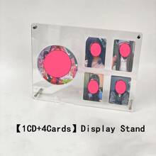 CD 碟片相框、高清亚克力展示架、小卡片唱片相册防尘收纳盒、偶像专辑照片卡展示架、相框、亚克力透明相册装饰、超值礼物、桌面居家房间装饰 ﻿