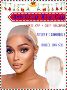 4*5Inch Lace Parting Max Wig Cap Wig Grip Cap - Wig Tools - Adjustable, Non-Slip, Transparent 4x5 Headband With Ear Cut-Outs For Comfortable, Glue-Free Wig Placement And GripFleece Technology For Secure Hold - Multicolor - View 11