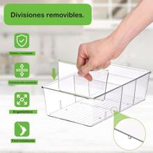 Vmingo Transparent Storage Box Organizer Refrigerator Pantry Kitchen Container Cupboard Separator - Clear - View 3
