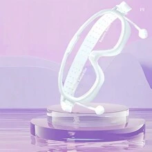 1pc Anti-Fog, Waterproof Large Frame Swimming Goggles With Earplugs, Silicone Diving Mask, Beach Essentials, Beach Accessories, Pool Float - Multicolor - View 8